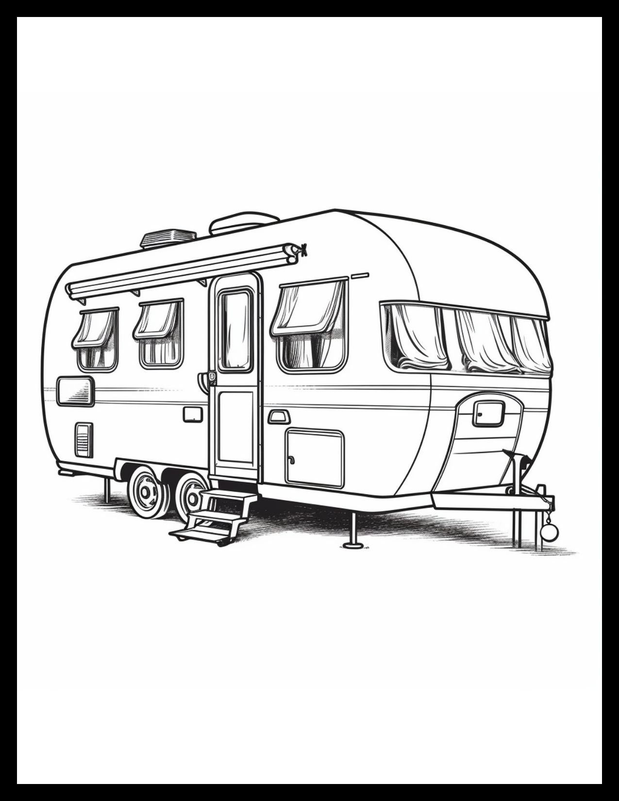 20 Free Printable RV Camper Coloring Pages For All Ages