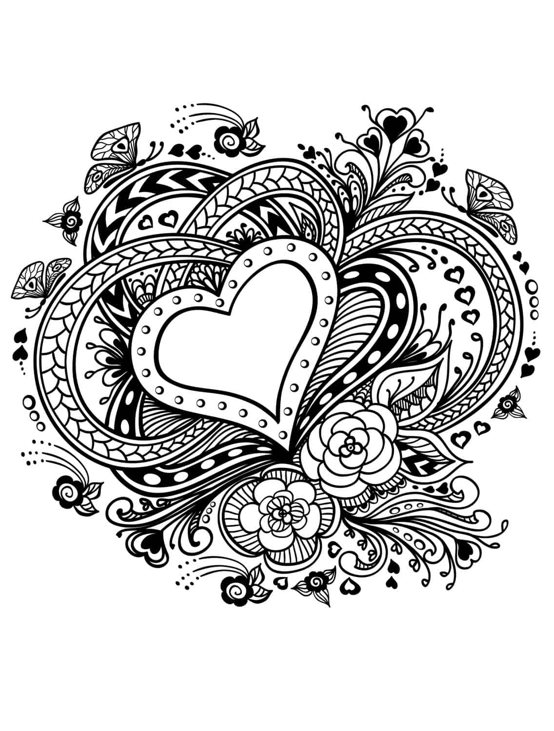 Love Coloring Pages For Adults