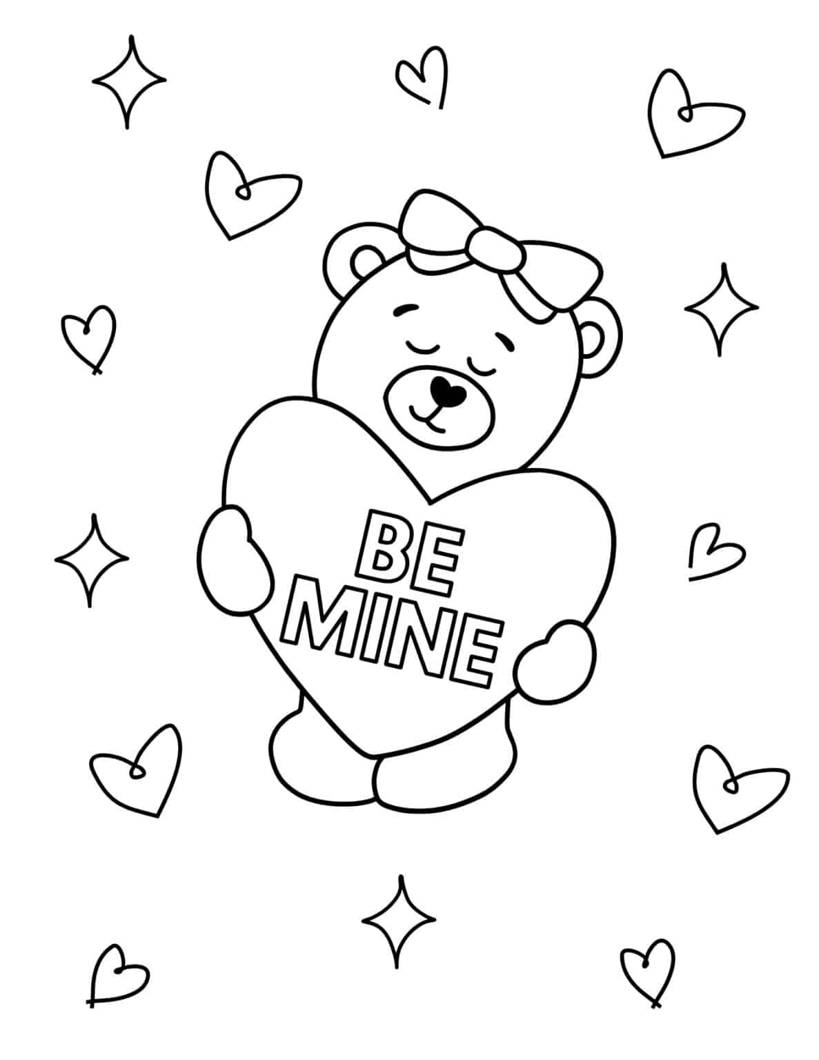 Valentine Coloring Pages For Preschool
