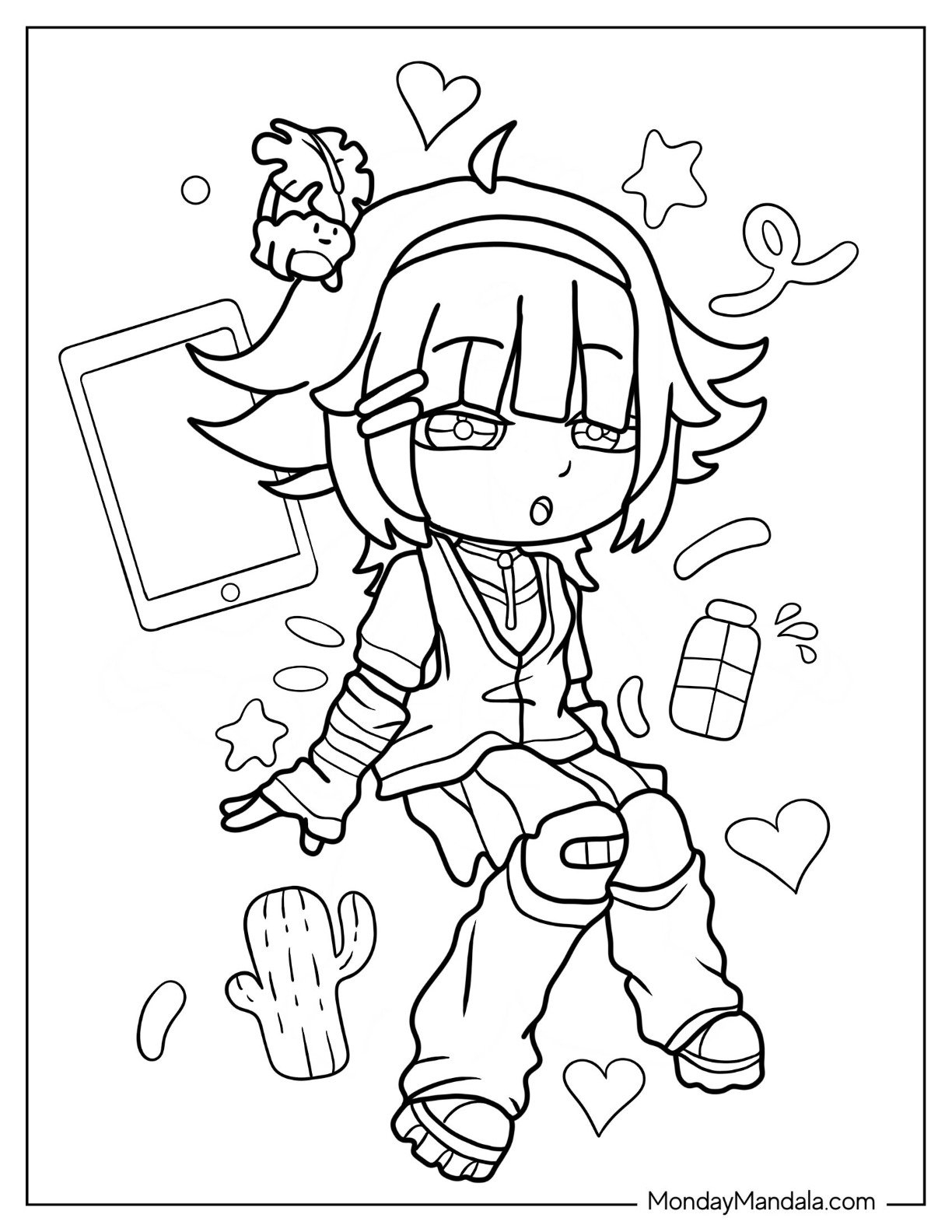20 Gacha Life Coloring Pages Free PDF Printables