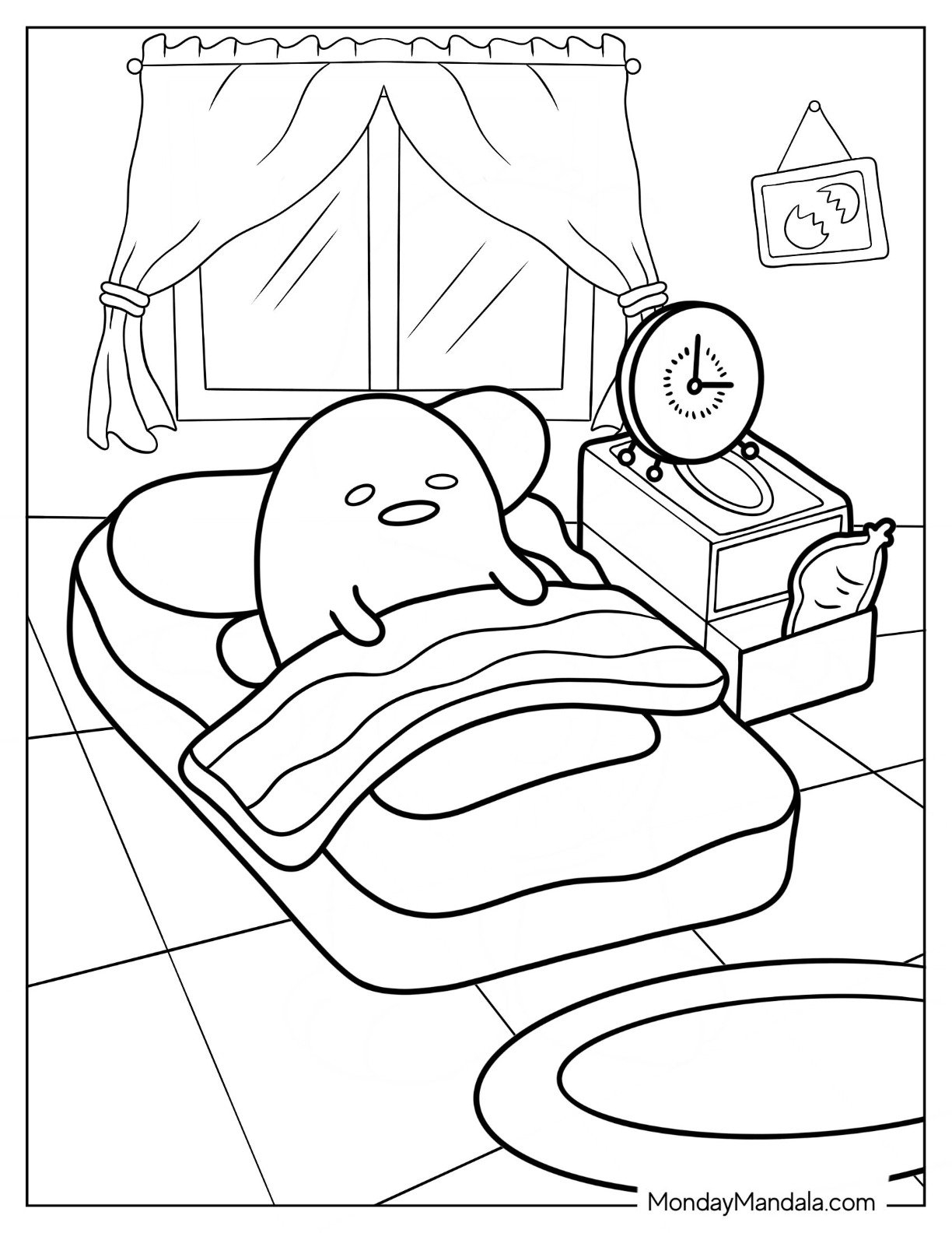 20 Gudetama Coloring Pages Free PDF Printables