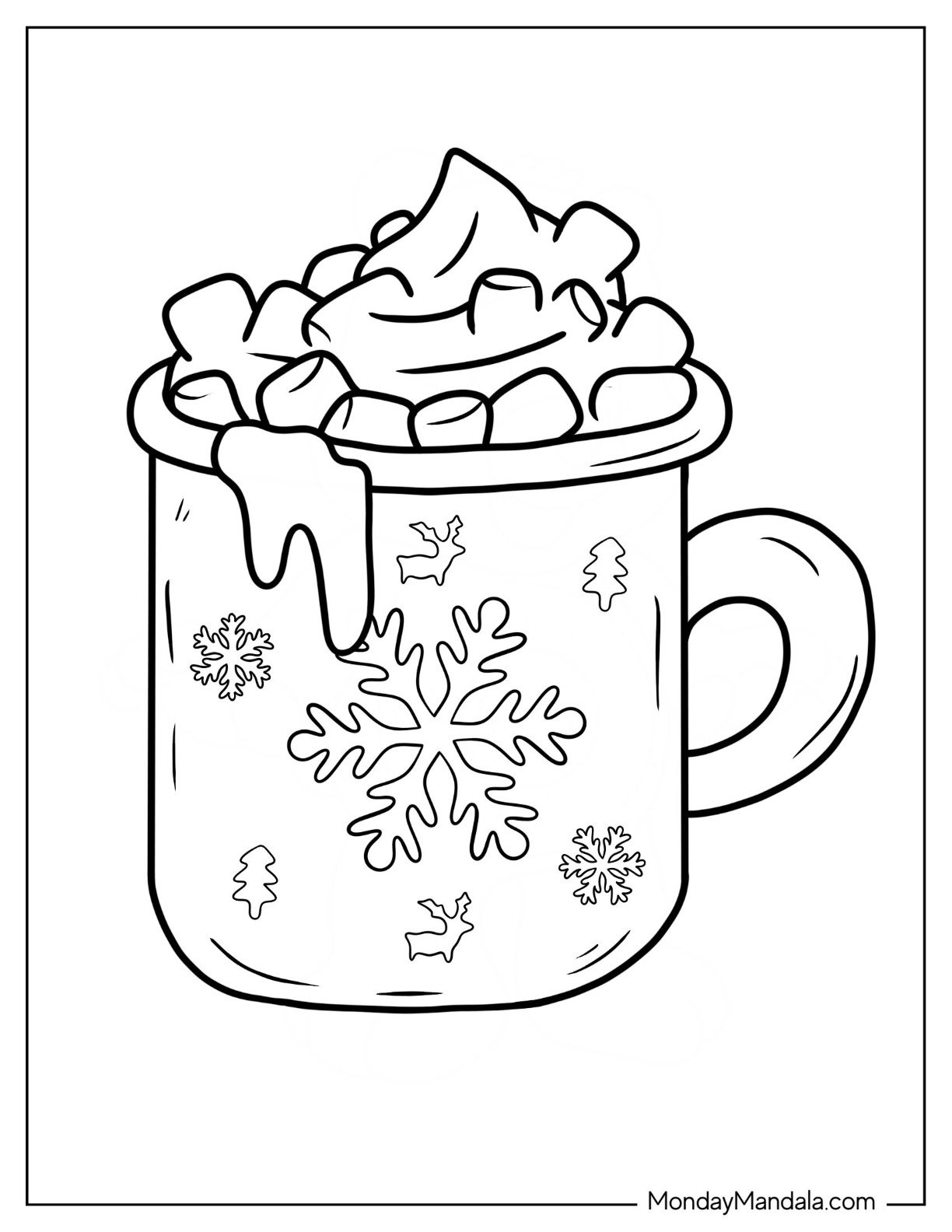 20 Hot Chocolate Coloring Pages Free PDF Printables