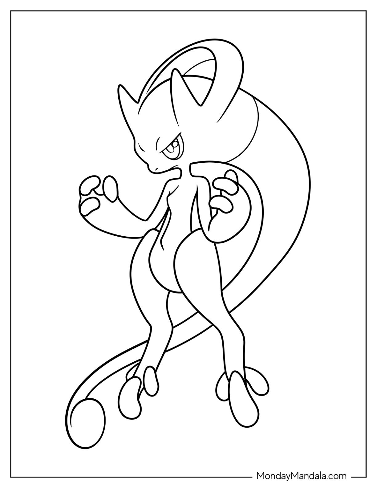 Mewtwo Coloring Pages