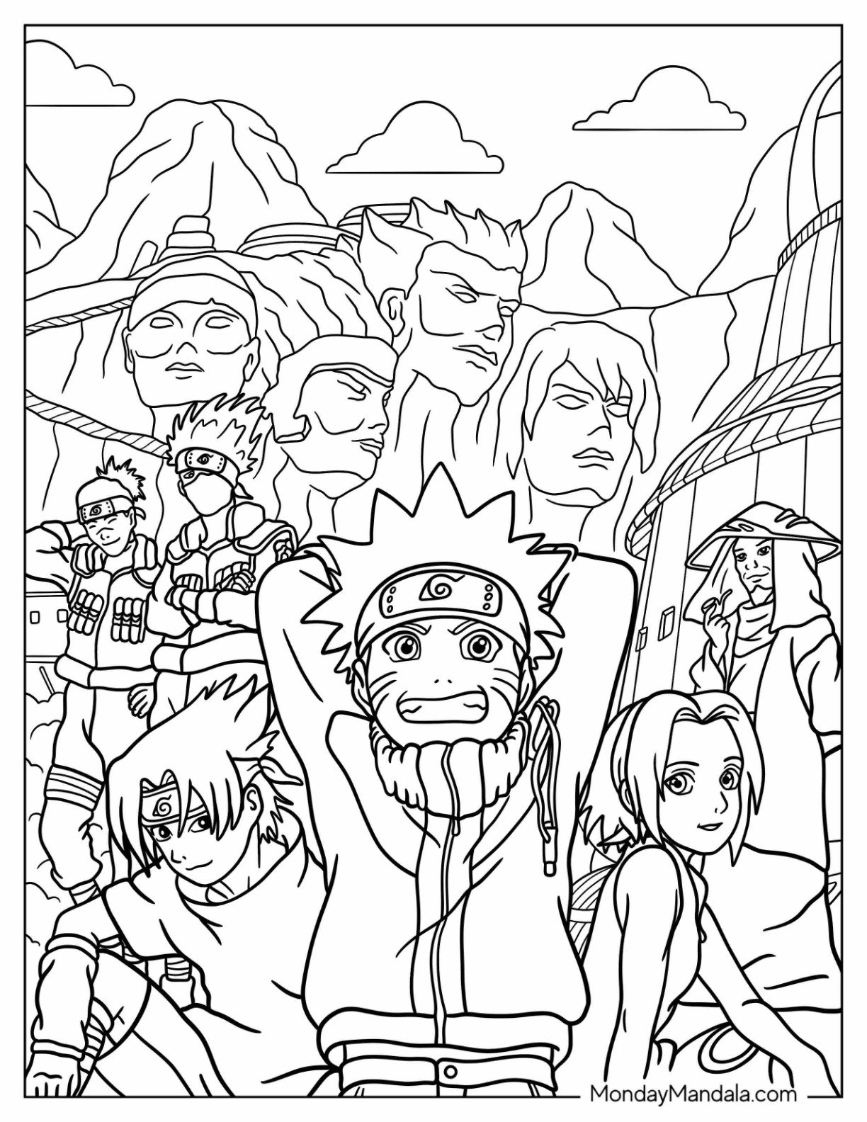 20 Naruto Coloring Pages Free PDF Printables