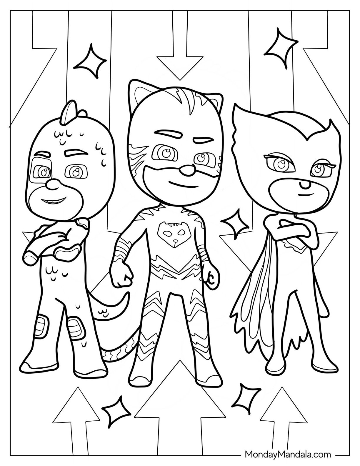 20 PJ Masks Coloring Pages Free PDF Printables