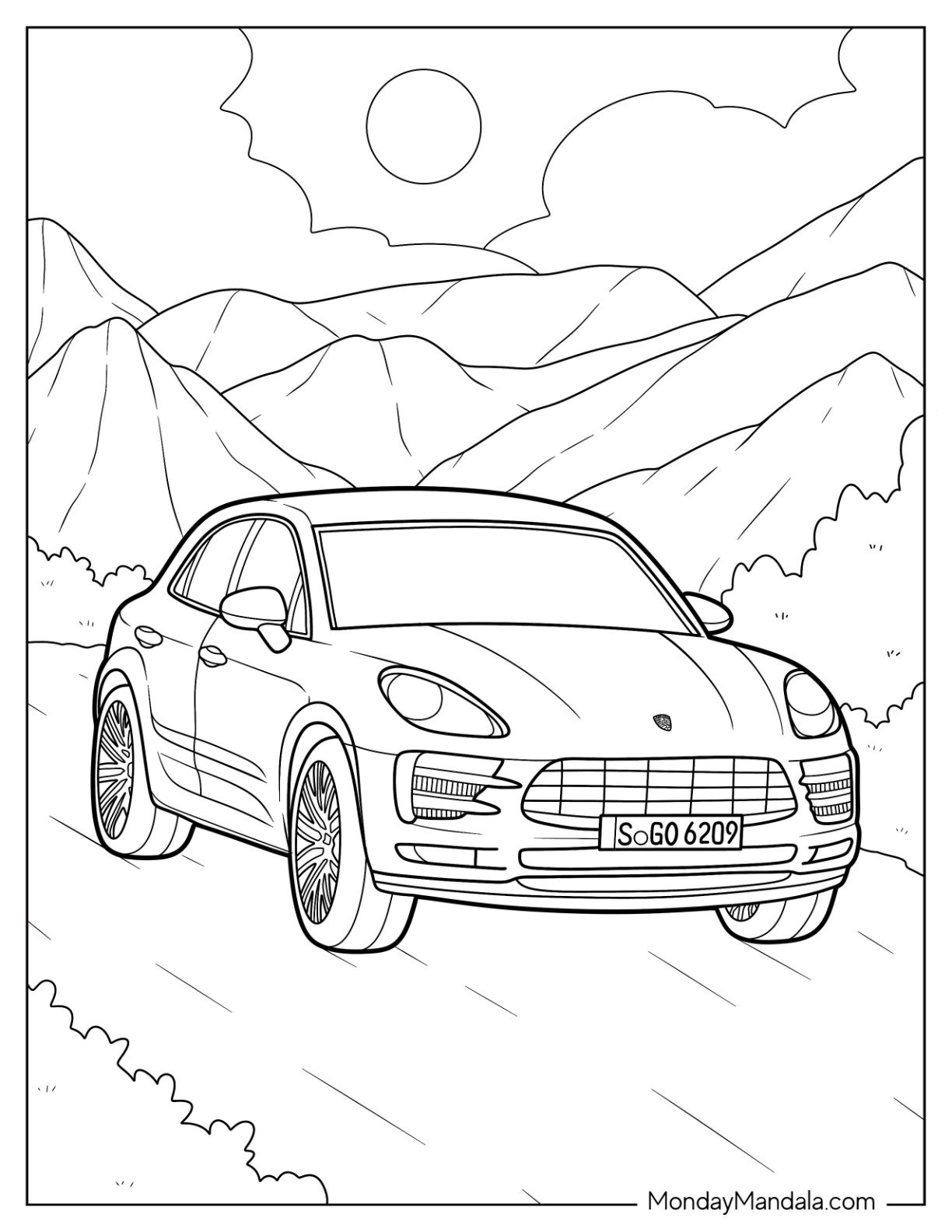 20 Porsche Coloring Pages Free PDF Printables