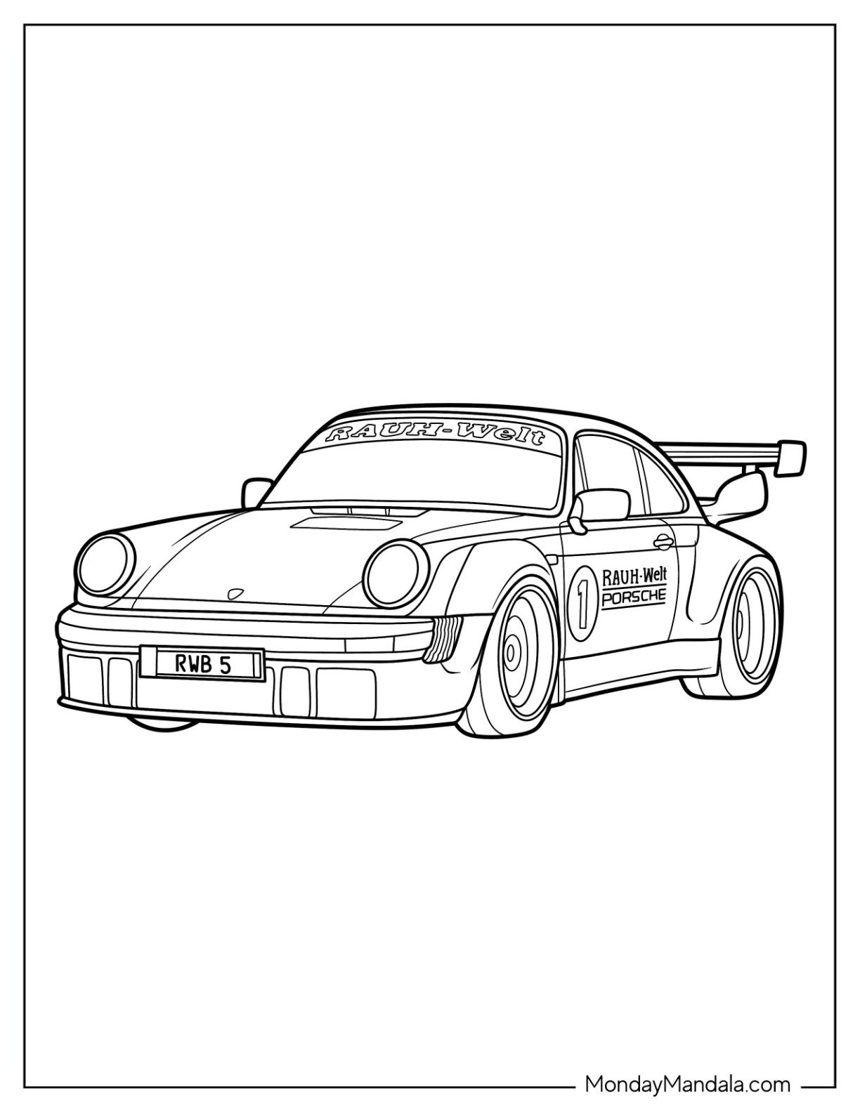 Porsche Coloring Pages