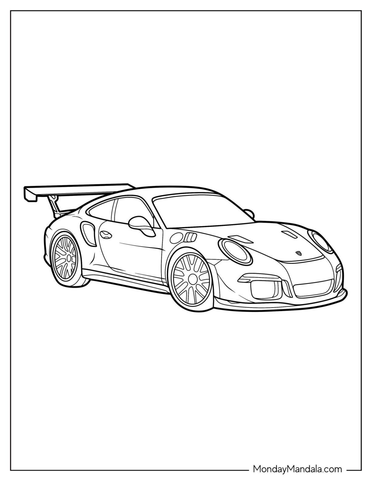 20 Porsche Coloring Pages Free PDF Printables