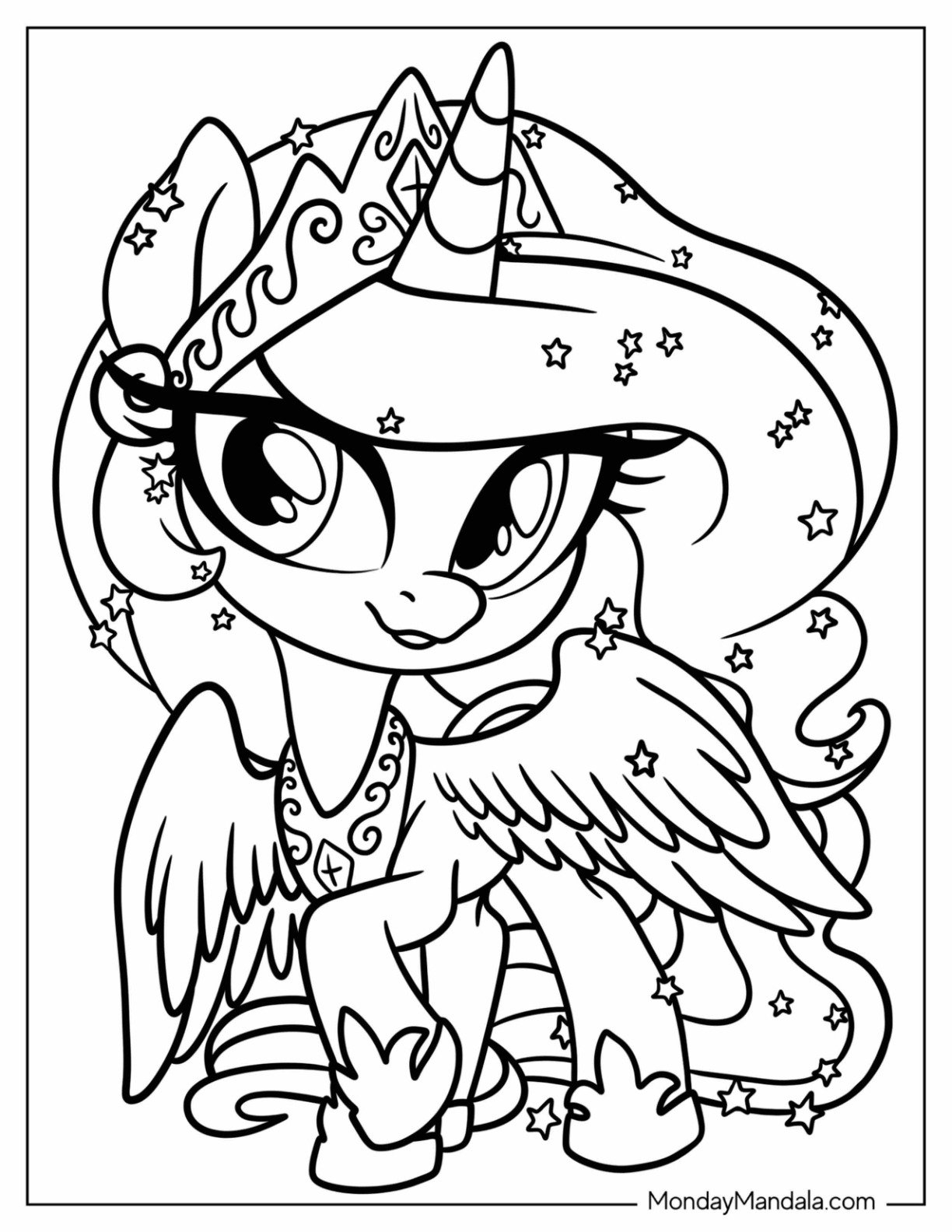 Princess Celestia Coloring Page