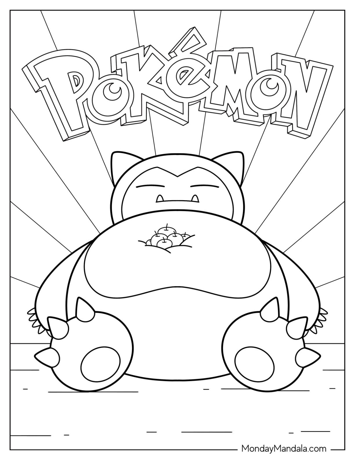 20 Snorlax Coloring Pages Free PDF Printables