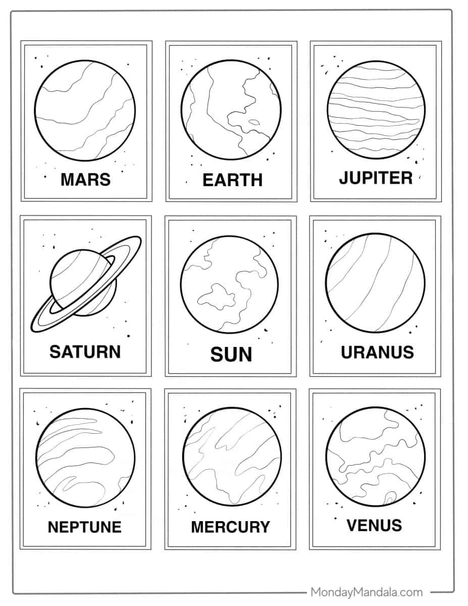 20 Solar System Coloring Pages Free PDF Printables