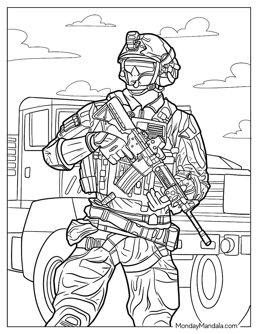 20 Soldier Coloring Pages Free PDF Printables