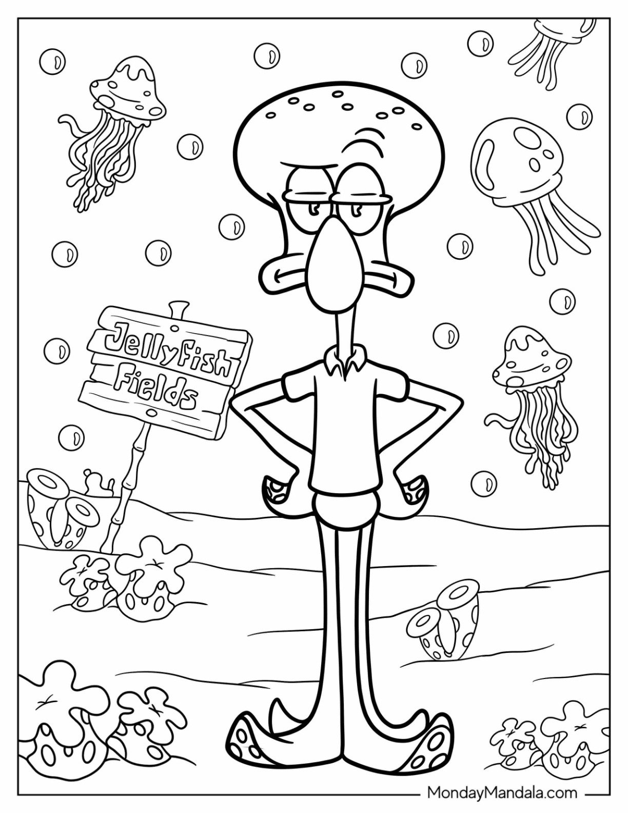 20 Squidward Coloring Pages Free PDF Printables