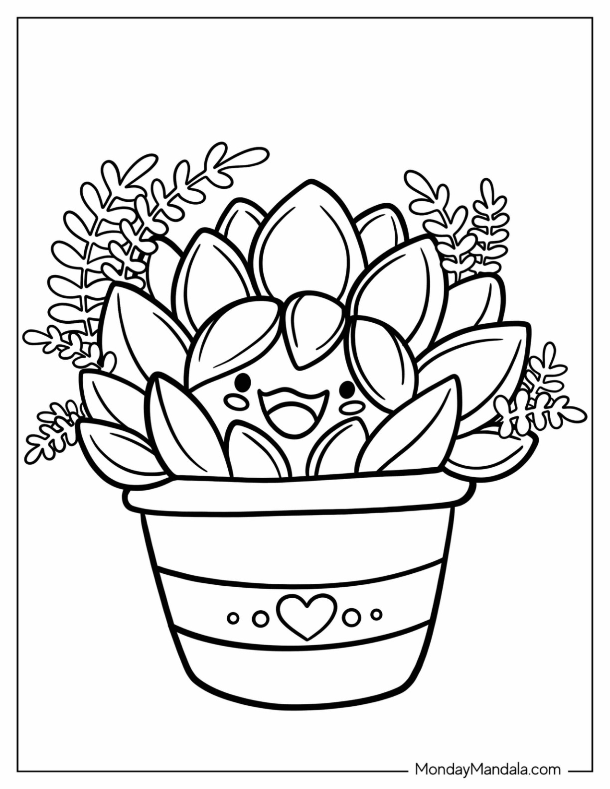 20 Succulent Coloring Pages Free PDF Printables