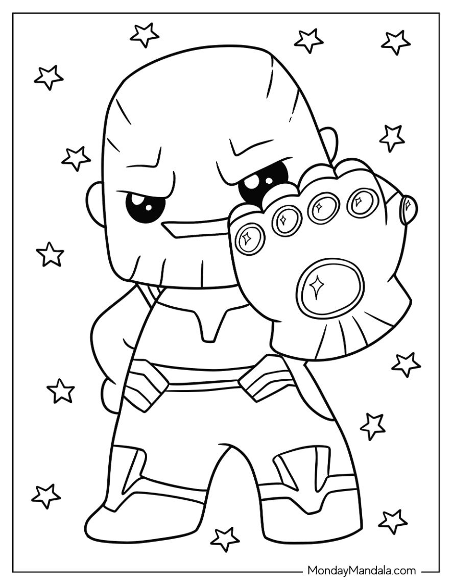 Infinity Gauntlet Coloring Page