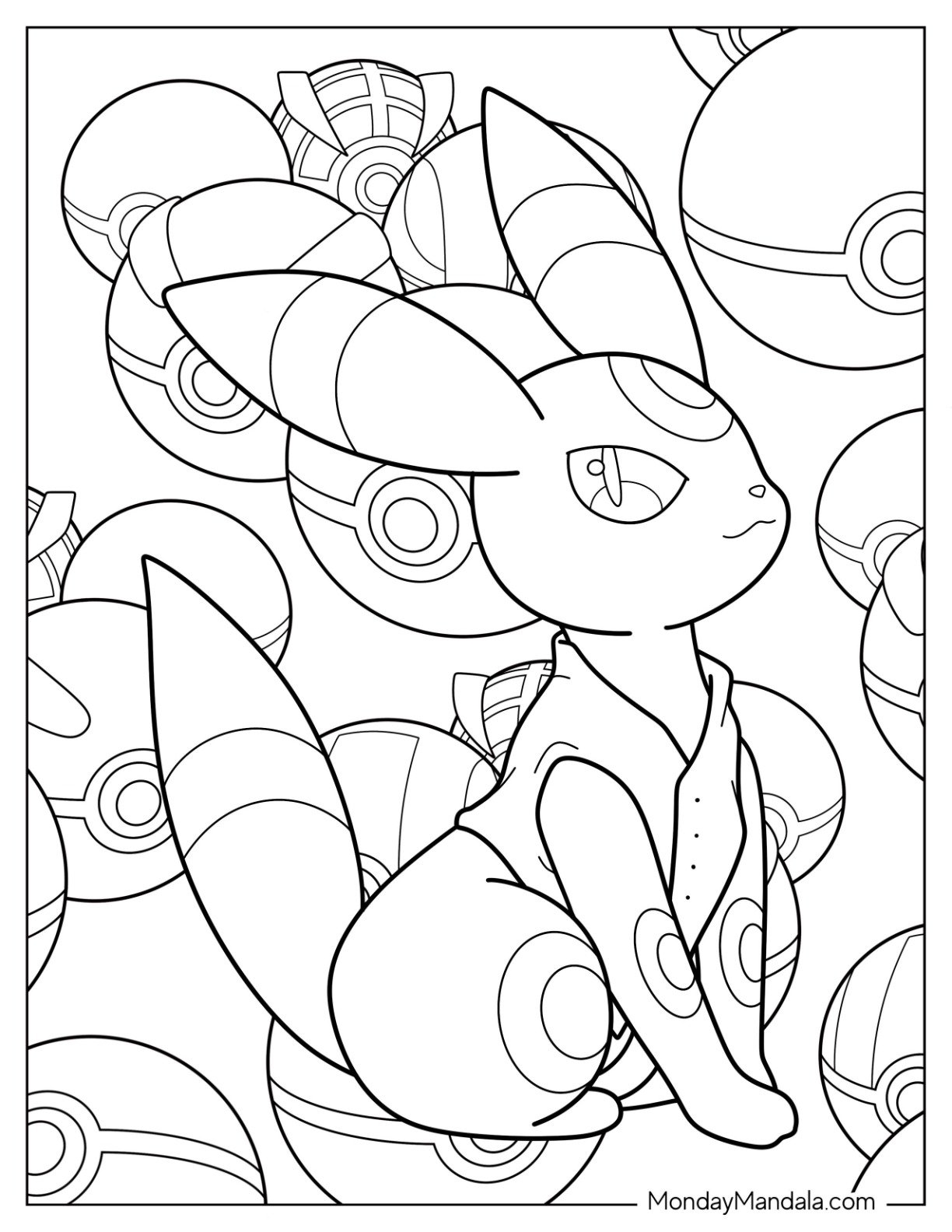 20 Umbreon Coloring Pages Free PDF Printables