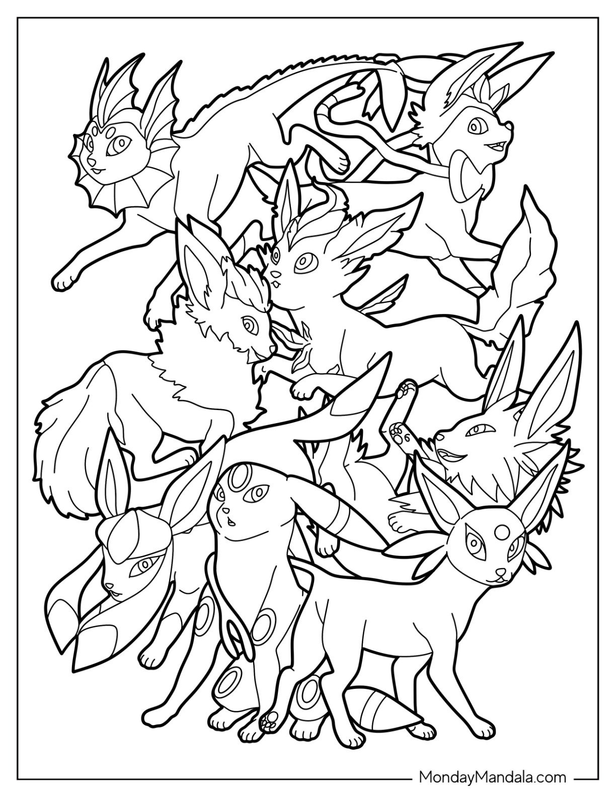 20 Umbreon Coloring Pages Free PDF Printables