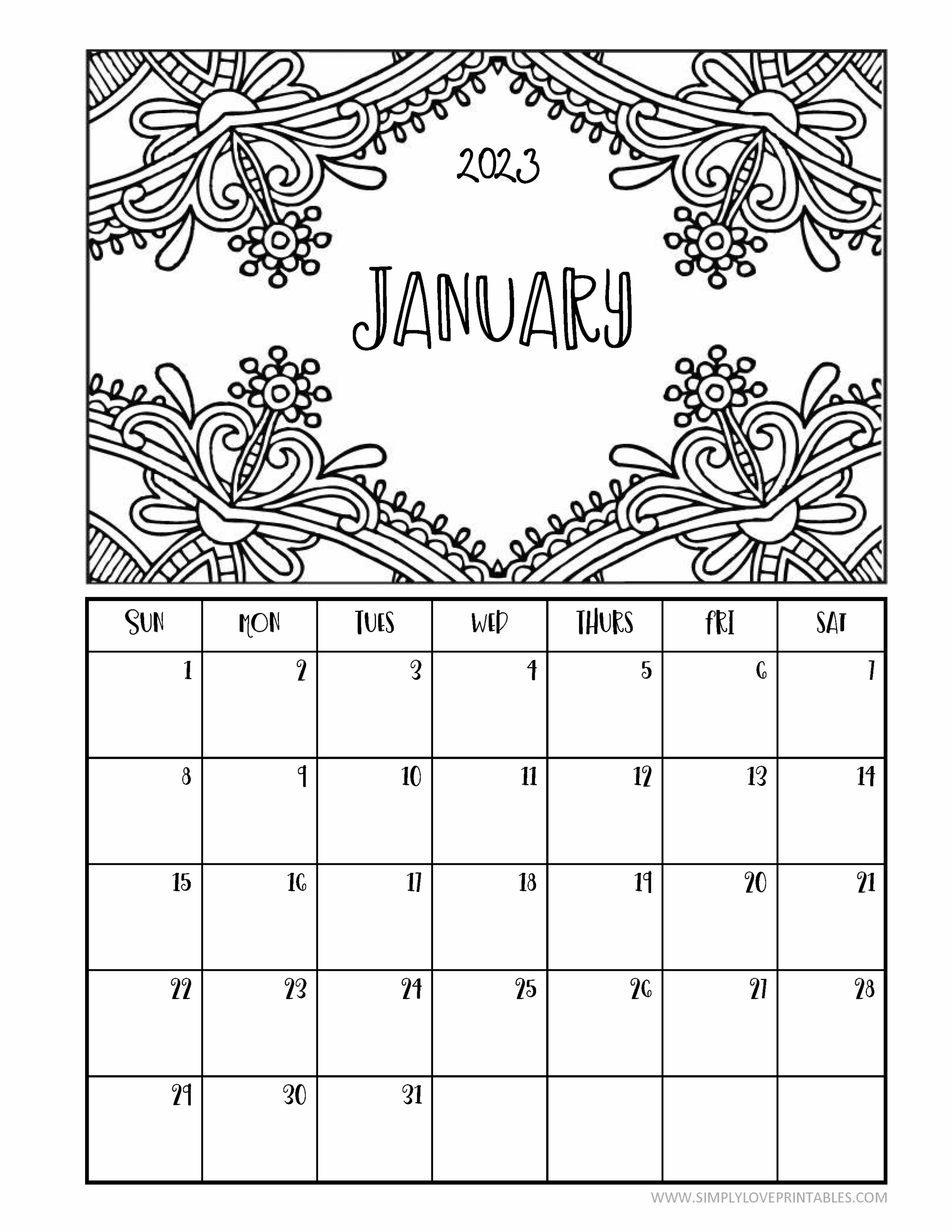 2024 Summer Calendar Color Page Border Calendar Muslim 2024