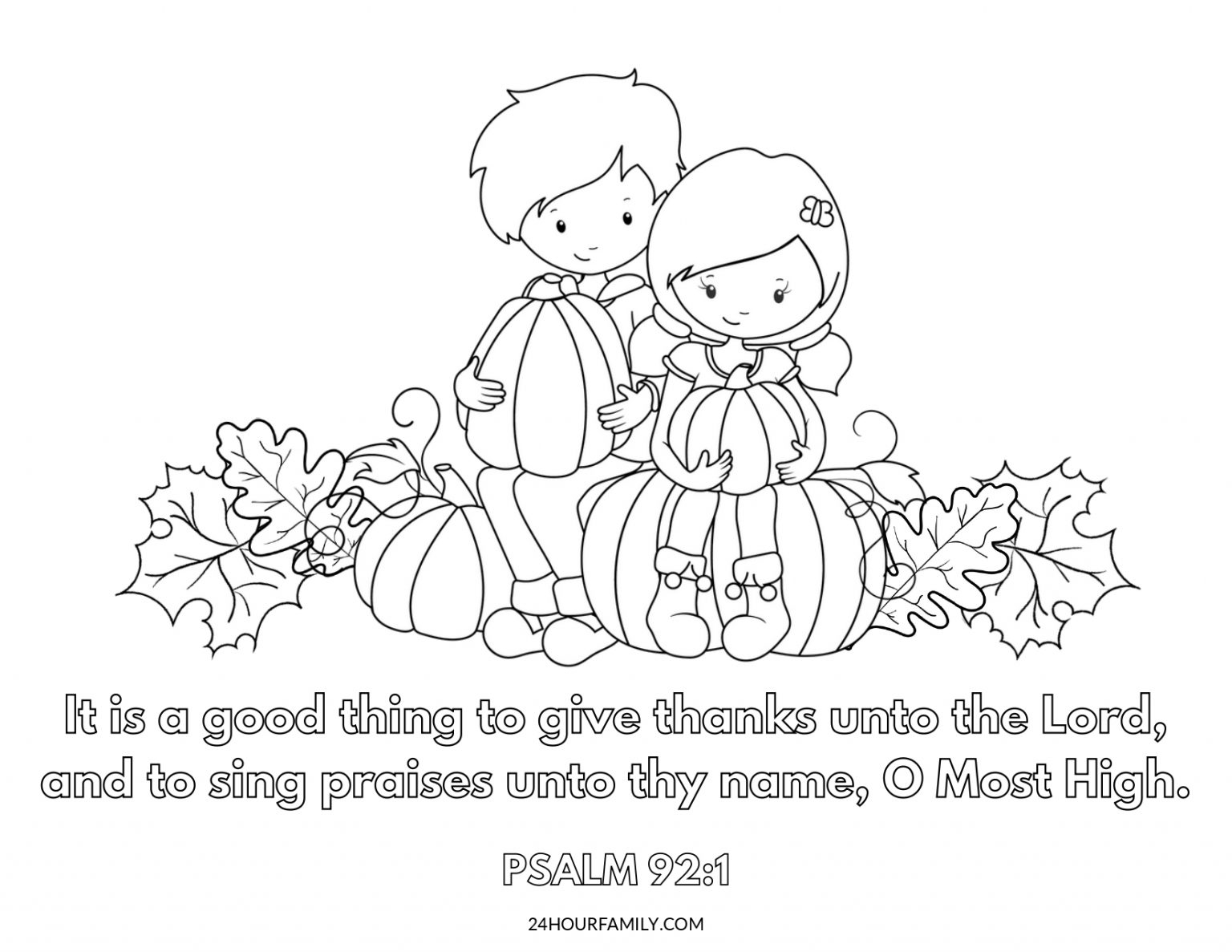 21 Free Christian Thanksgiving Coloring Pages 24hourfamily