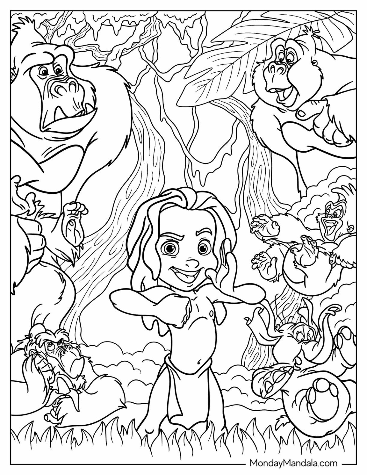 21 Tarzan Coloring Pages Free PDF Printables