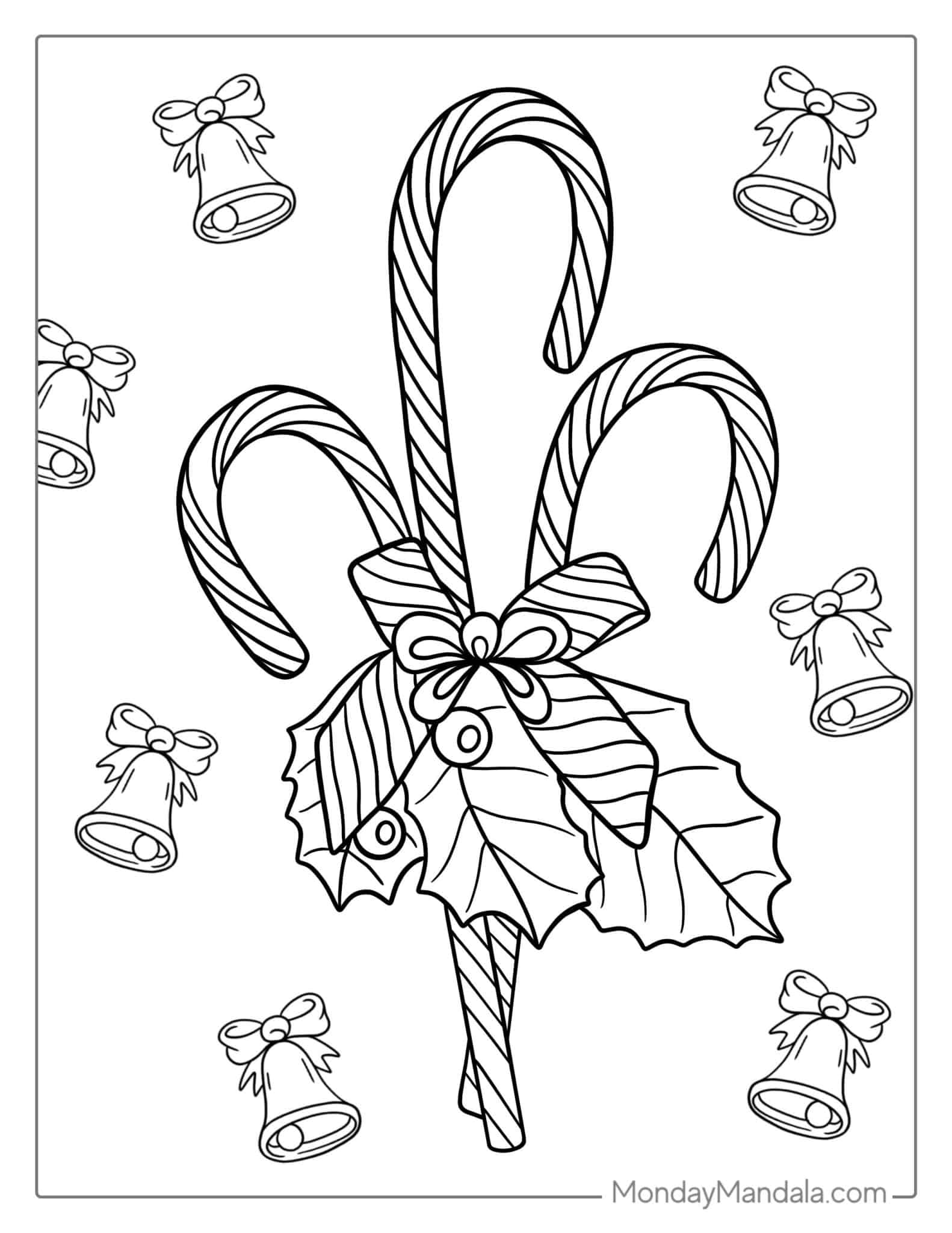 22 Candy Cane Coloring Pages Free PDF Printables