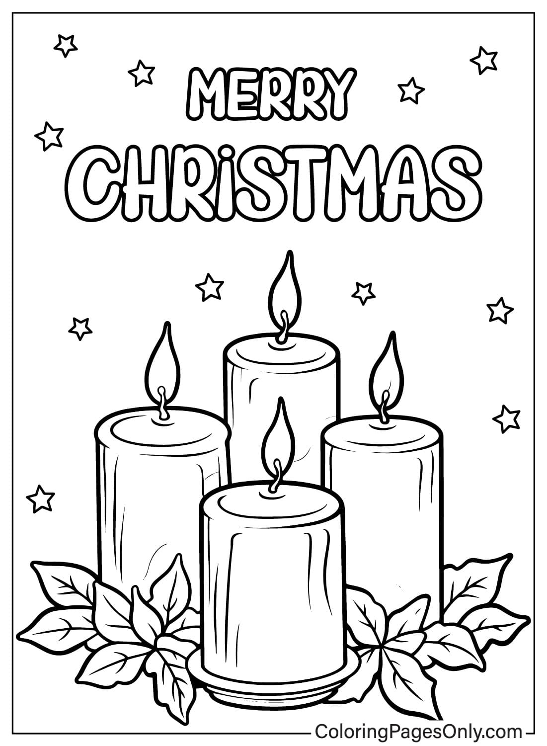 22 Christmas Candles Coloring Pages ColoringPagesOnly