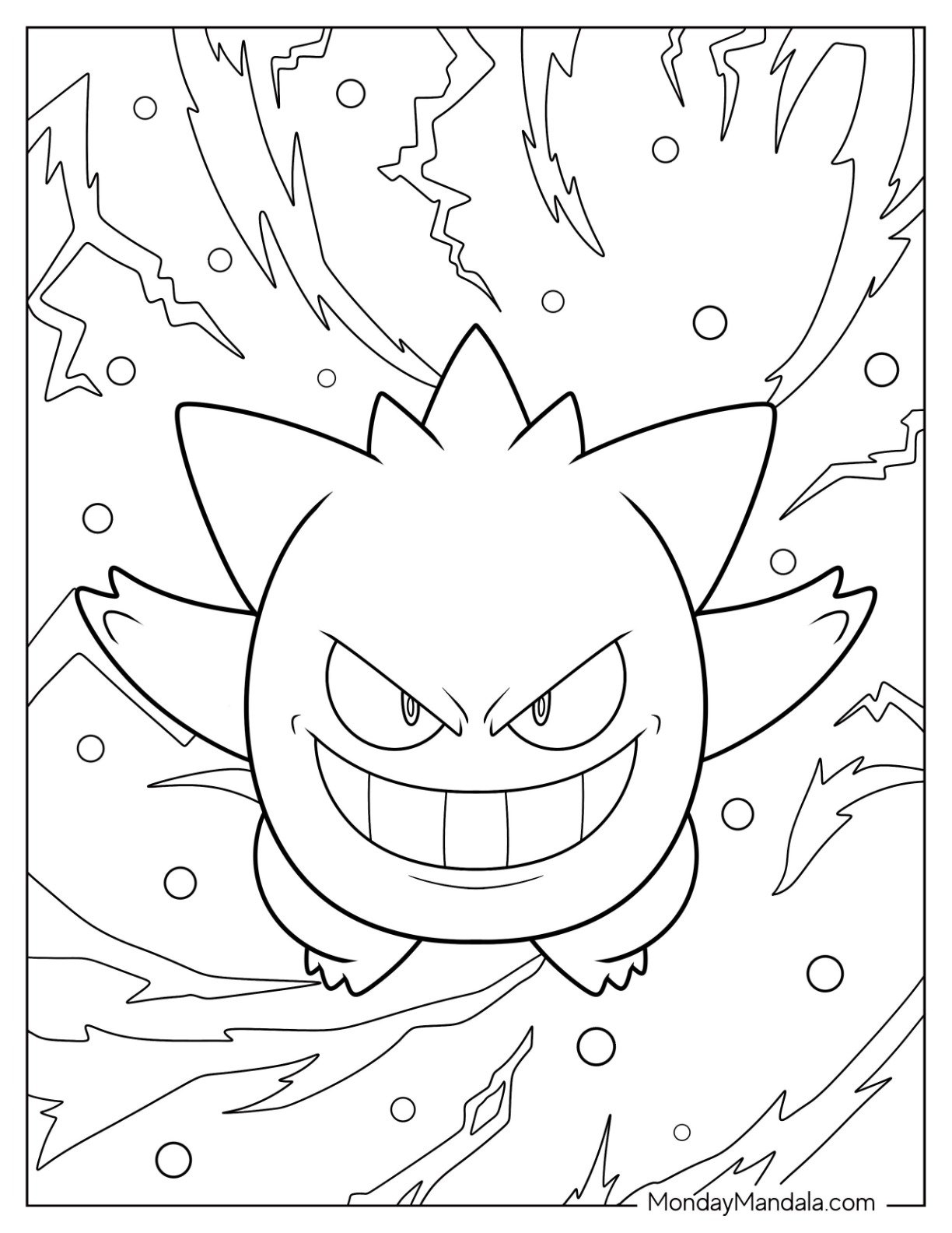 22 Gengar Coloring Pages Free PDF Printables