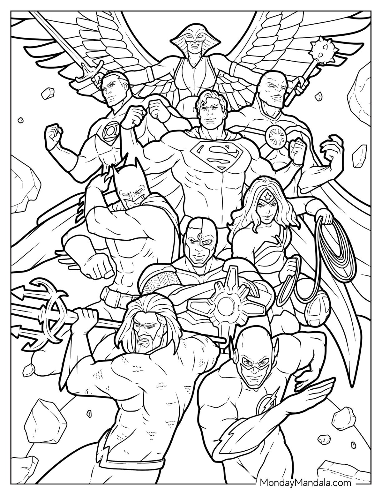 22 Justice League Coloring Pages Free PDF Printables