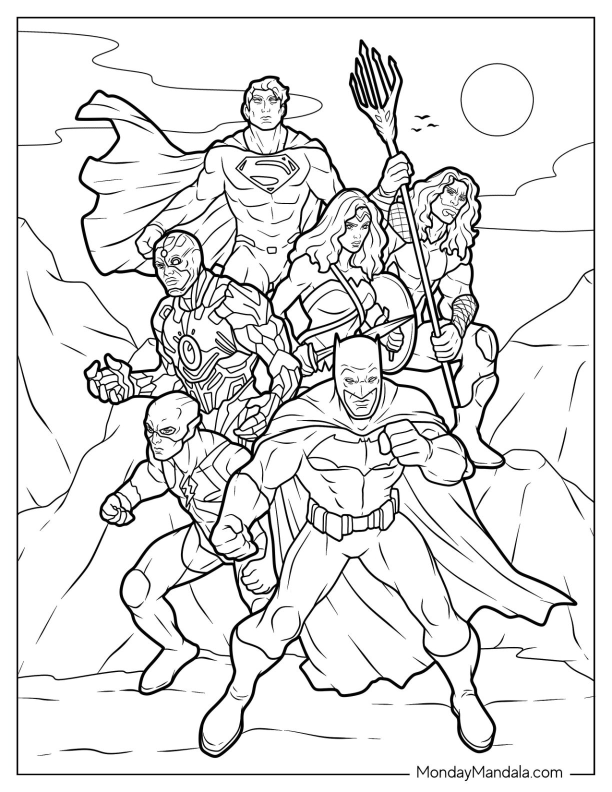 22 Justice League Coloring Pages Free PDF Printables