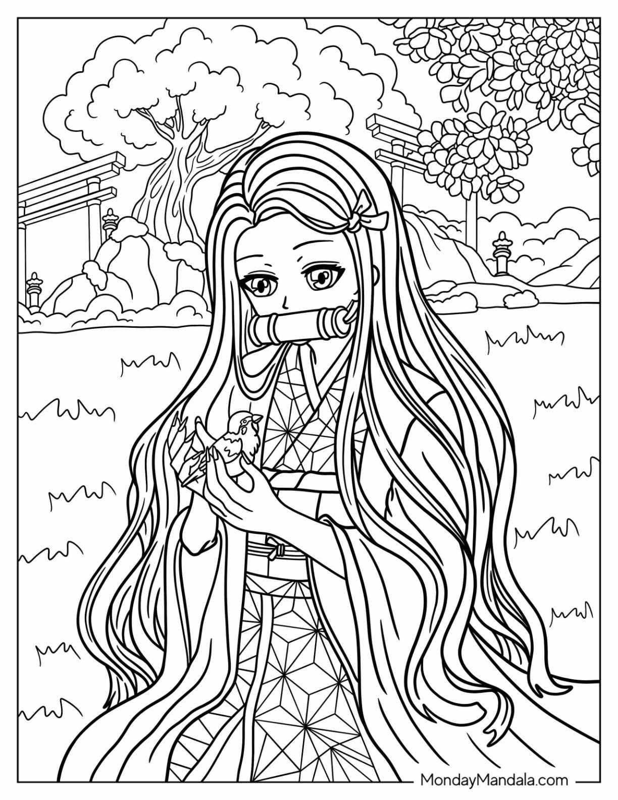 22 Nezuko Coloring Pages Free PDF Printables