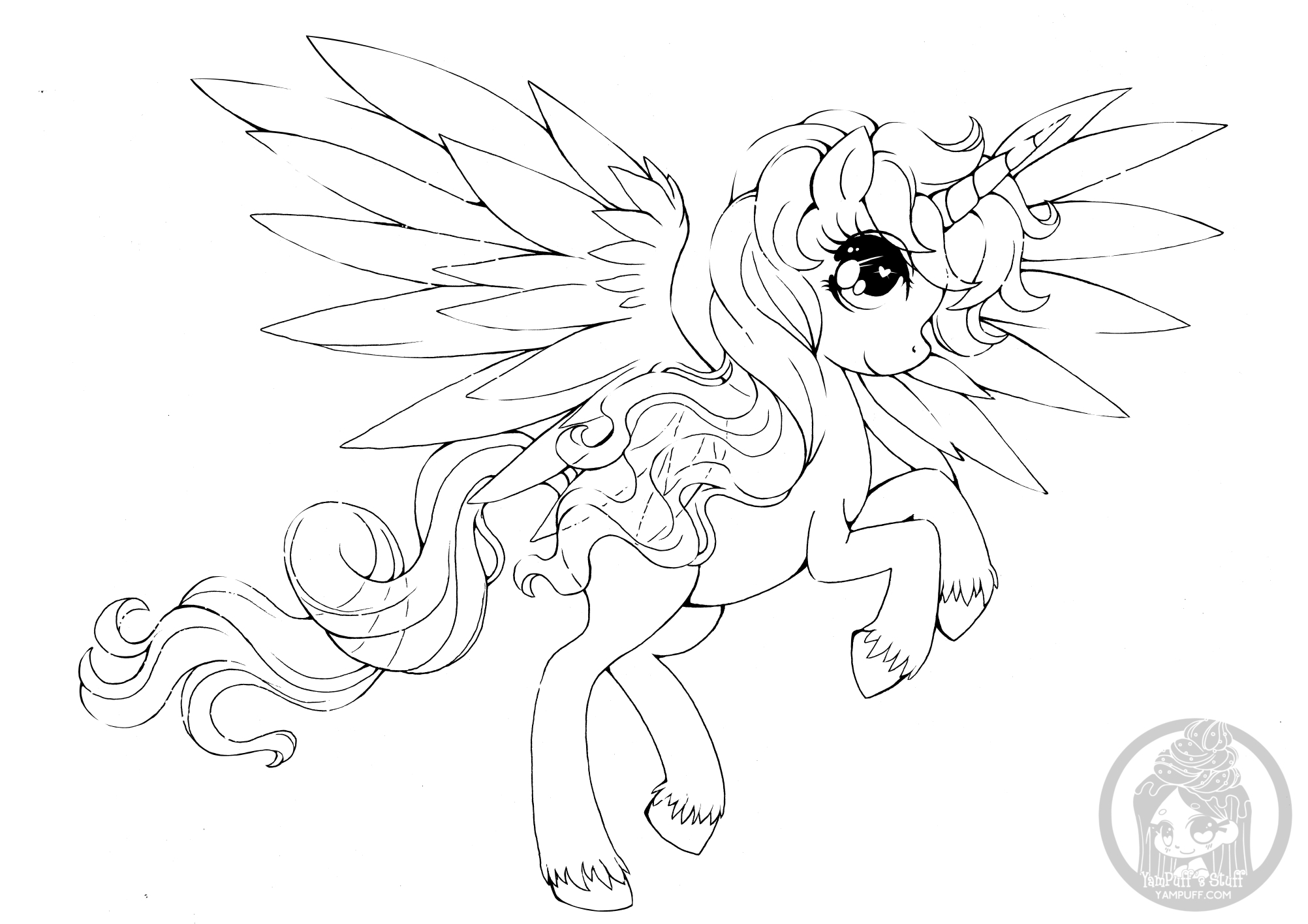Alicorn Coloring Page