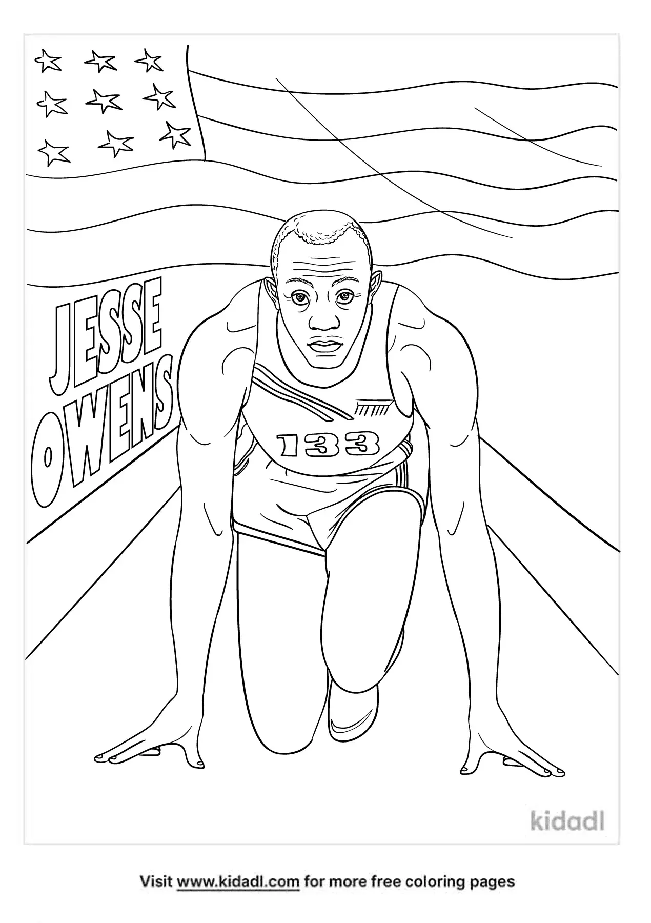 23 Jesse Owens Coloring Page Sirebat