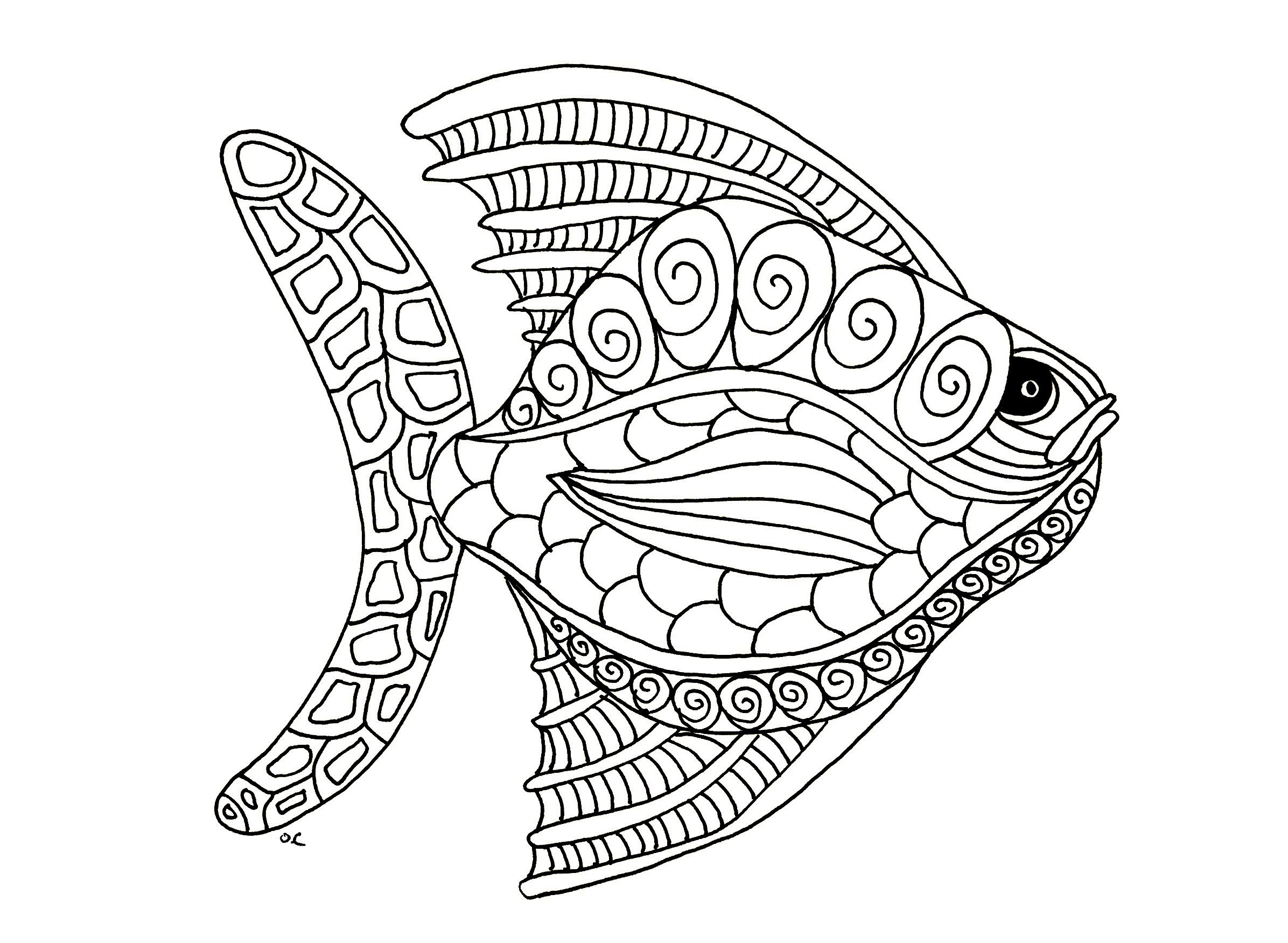 23 Of The Best Ideas For Adult Coloring Pages Fish Home Family Style And Art Ideas