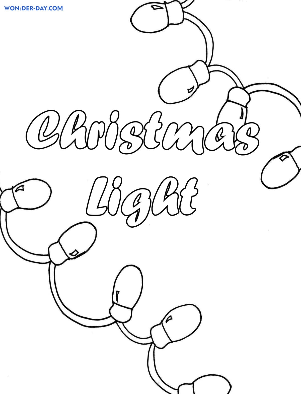 24 Christmas Light Color Page ManvirMichael