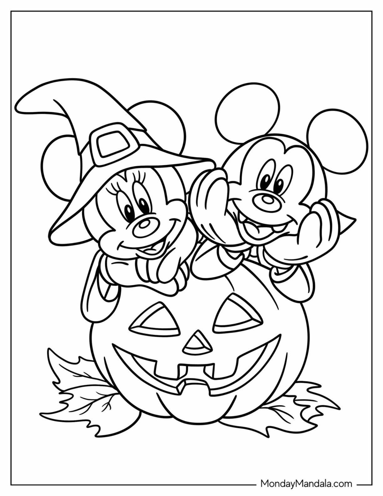 24 Disney Halloween Coloring Pages Free PDF Printables