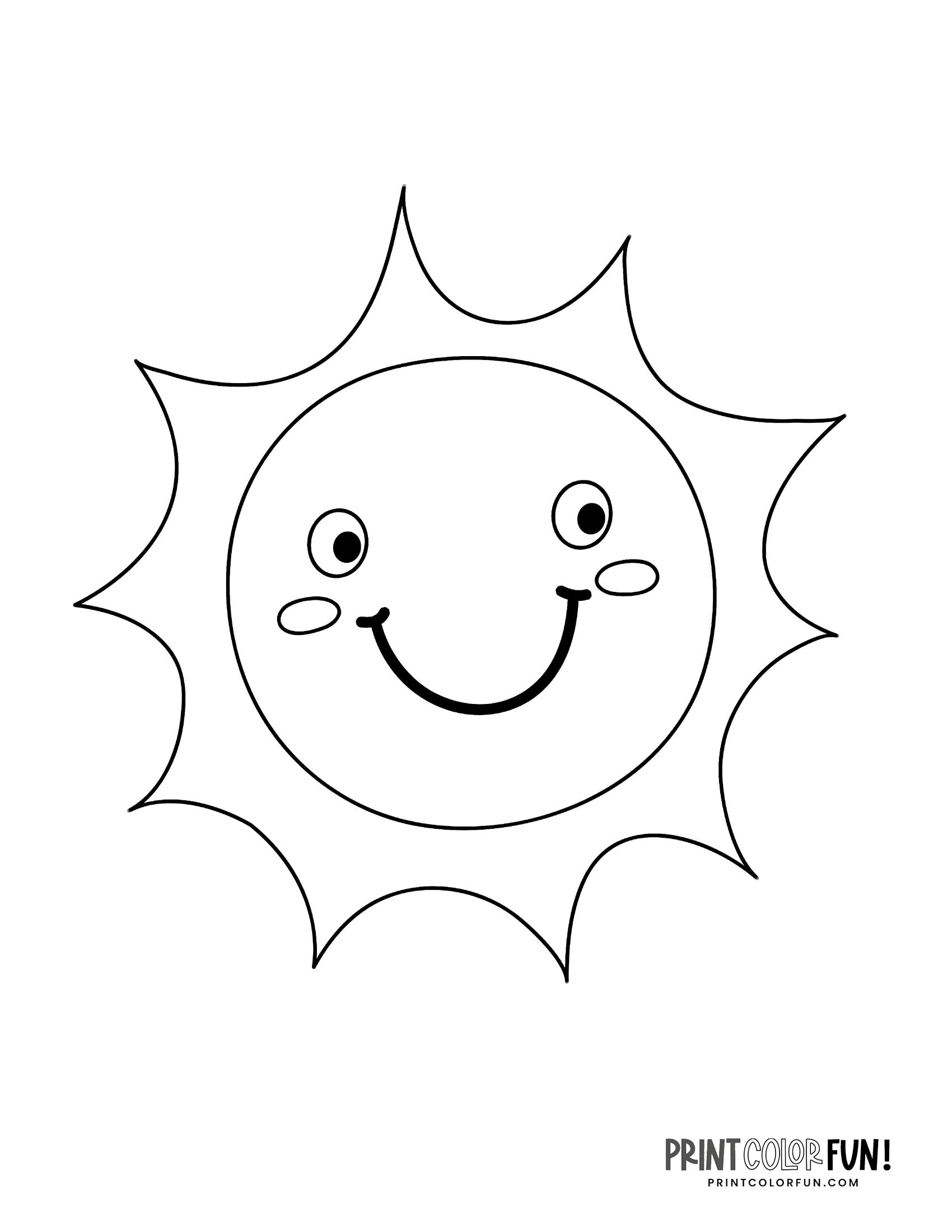 Sunshine Coloring Page