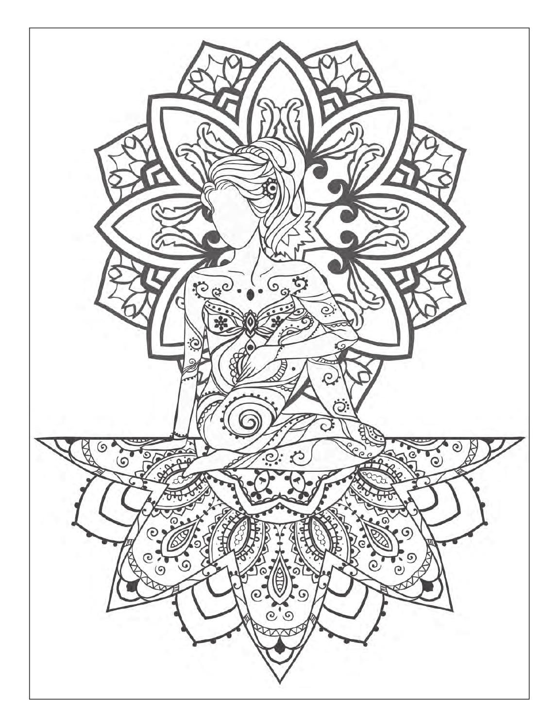 24 Yoga Coloring Pages For Adults Gif