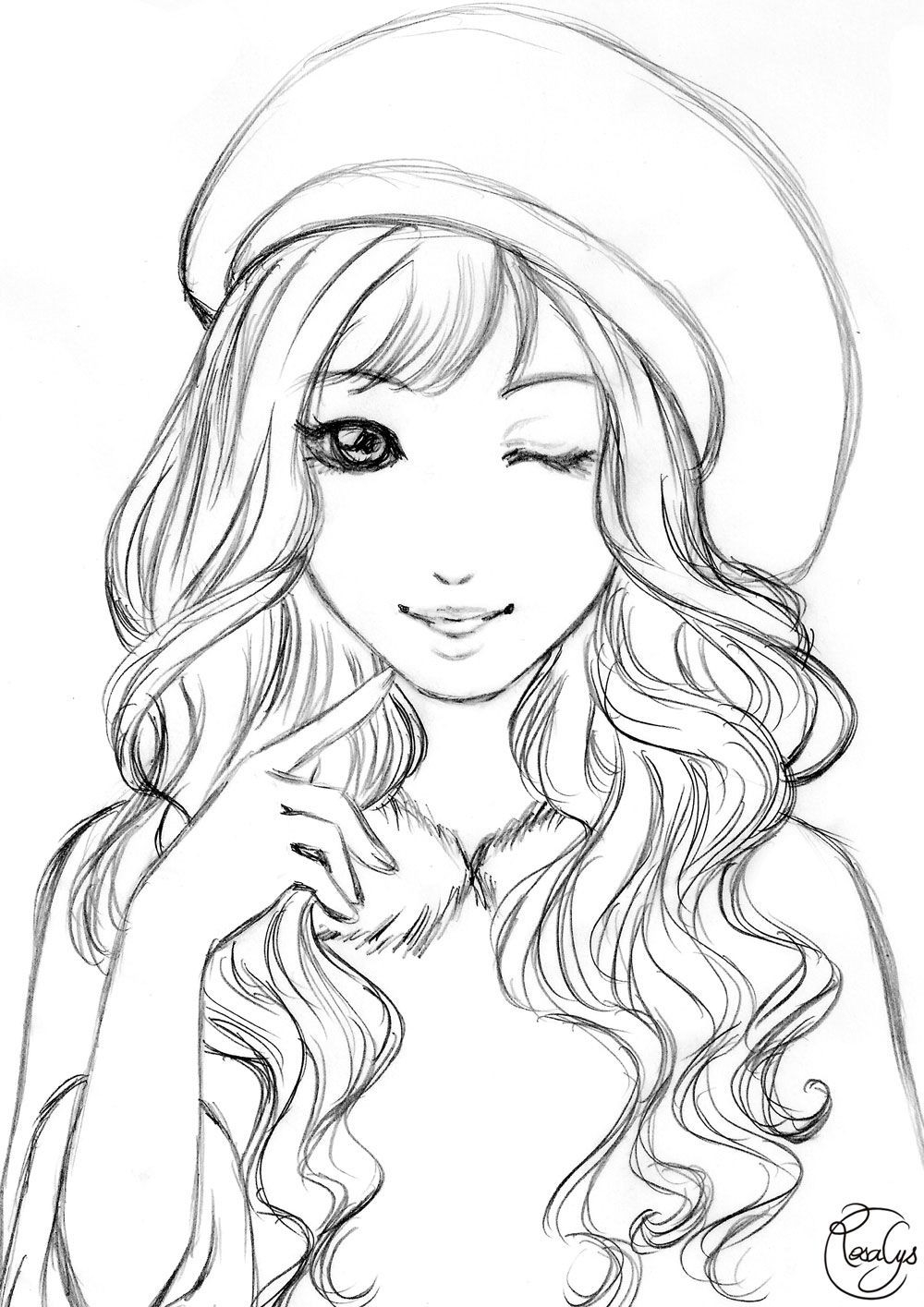 Coloring Page Girl
