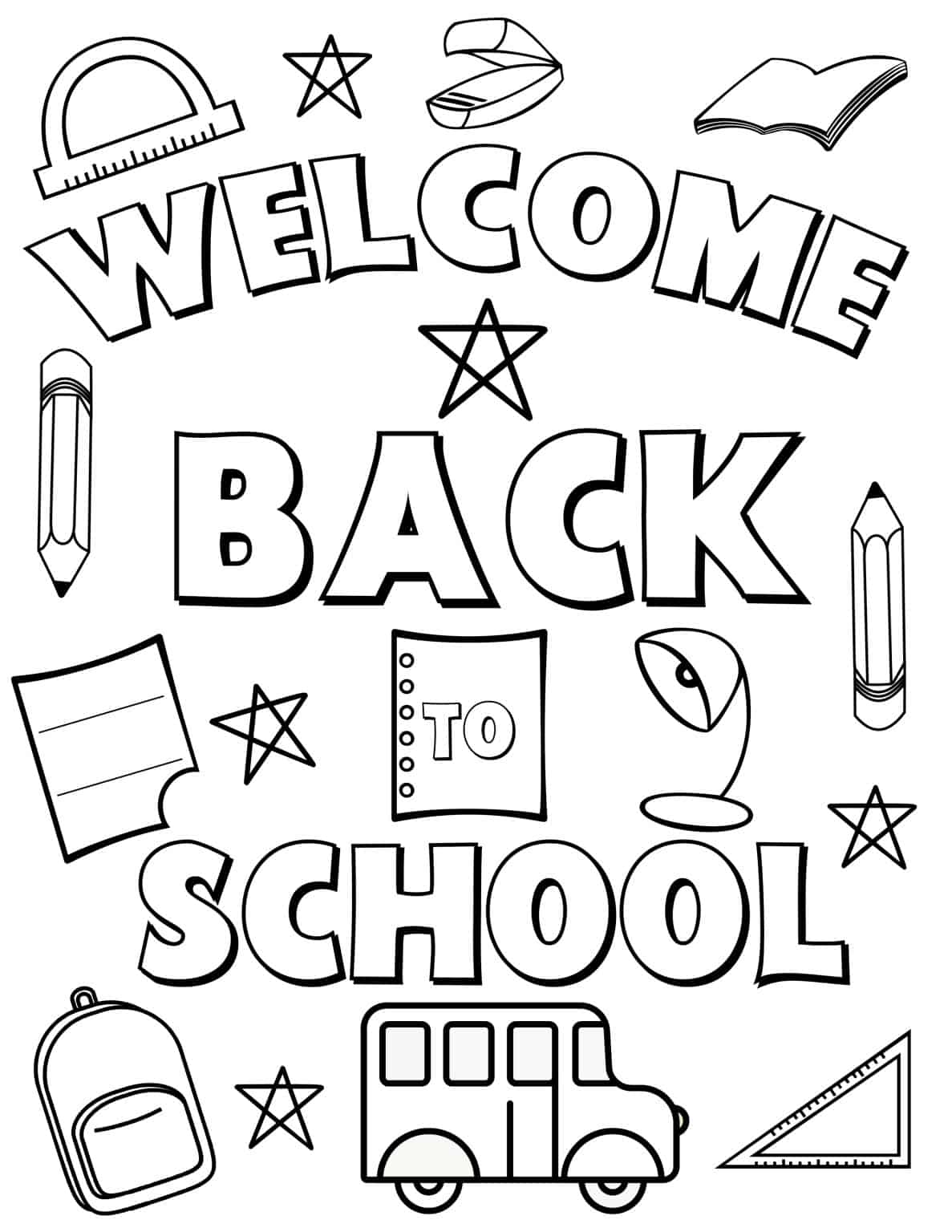 25 Free Back To School Coloring Pages For 2024 2024 So Festive