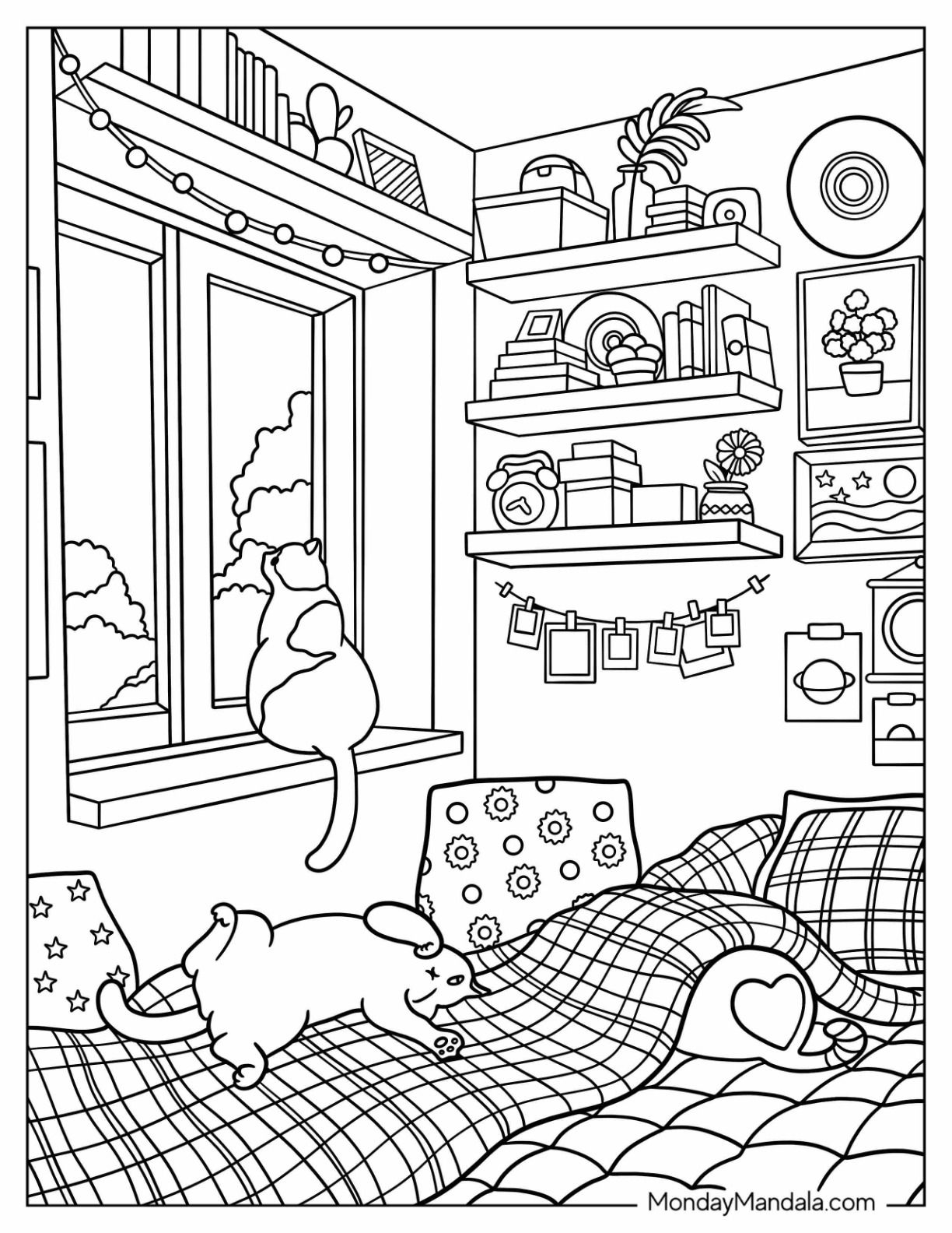 26 Aesthetic Coloring Pages Free PDF Printables 