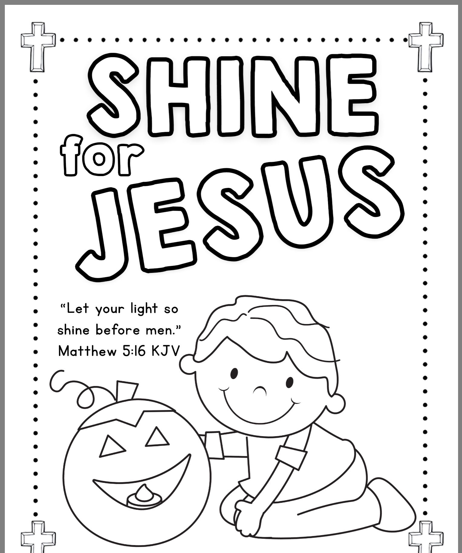 Sunday School Coloring Page