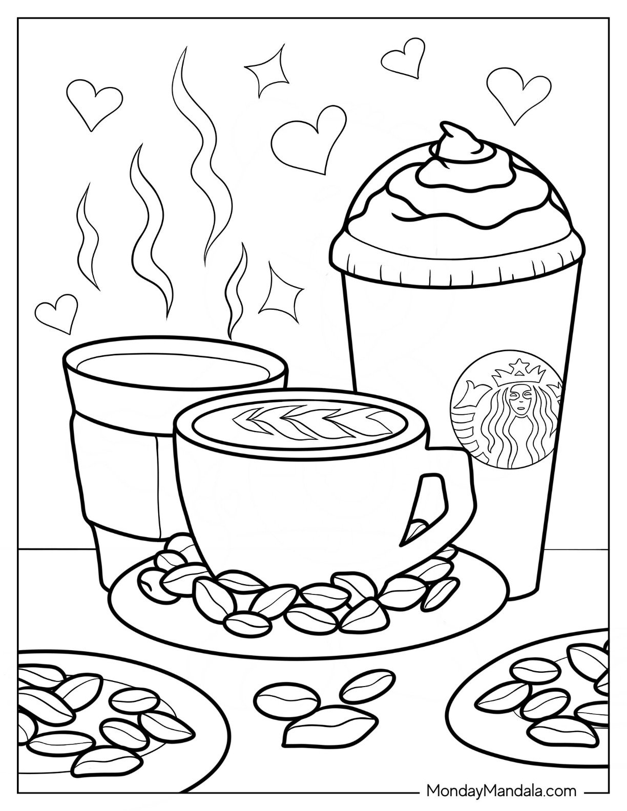 Coffee Coloring Pages