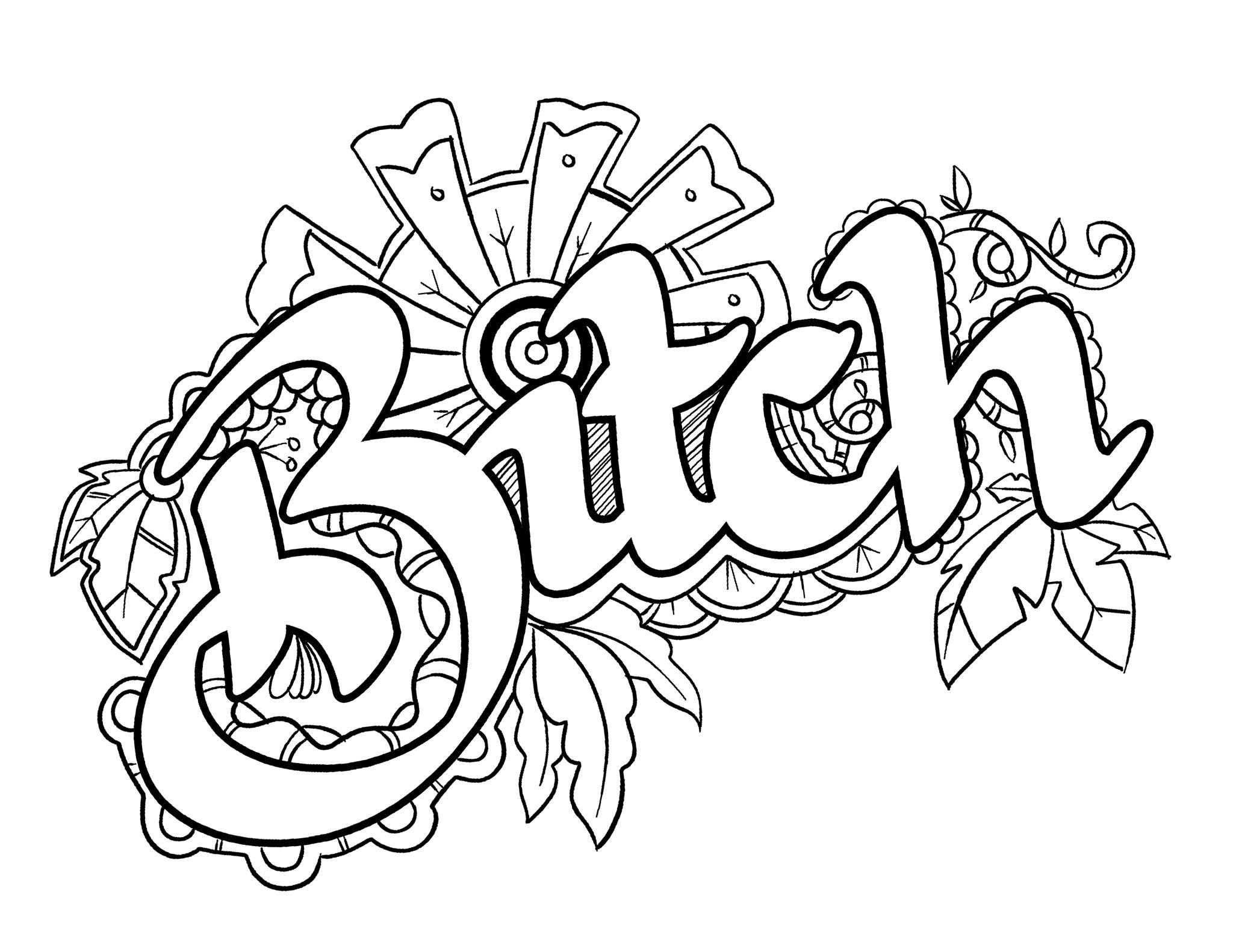 Curse Word Coloring Pages