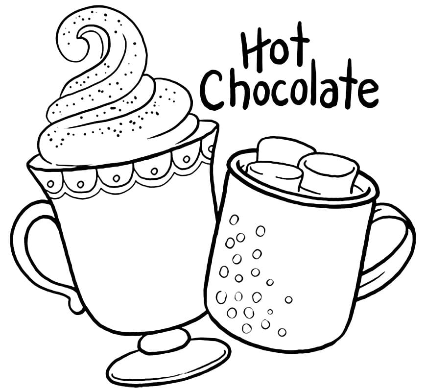 29 Hot Chocolate Coloring Sheet LiliAndreas