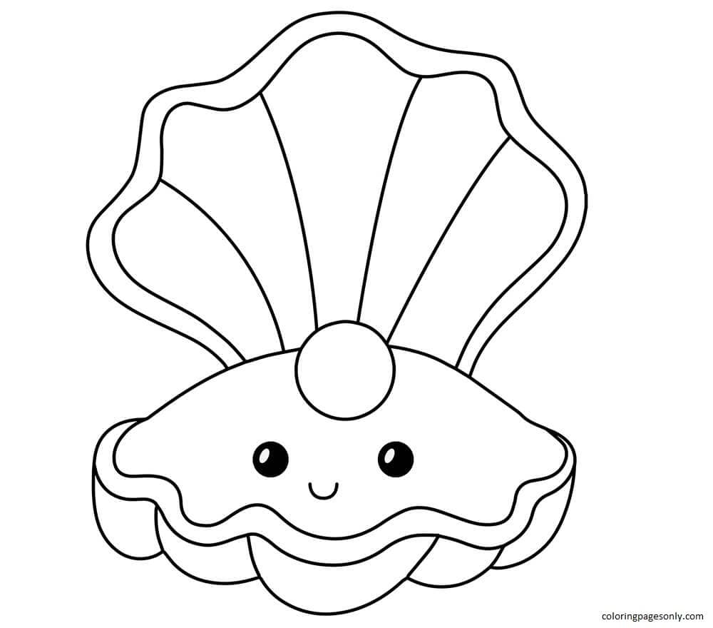 30 Clam Coloring Pages ColoringPagesOnly