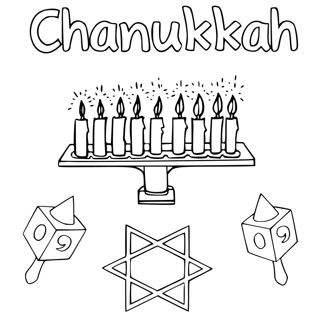 Hanukkah Coloring Page