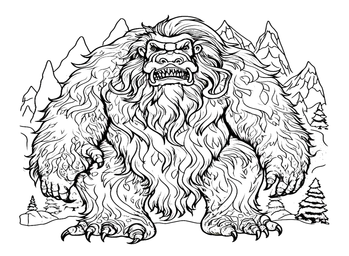 30 Free Printable Bigfoot Coloring Pages