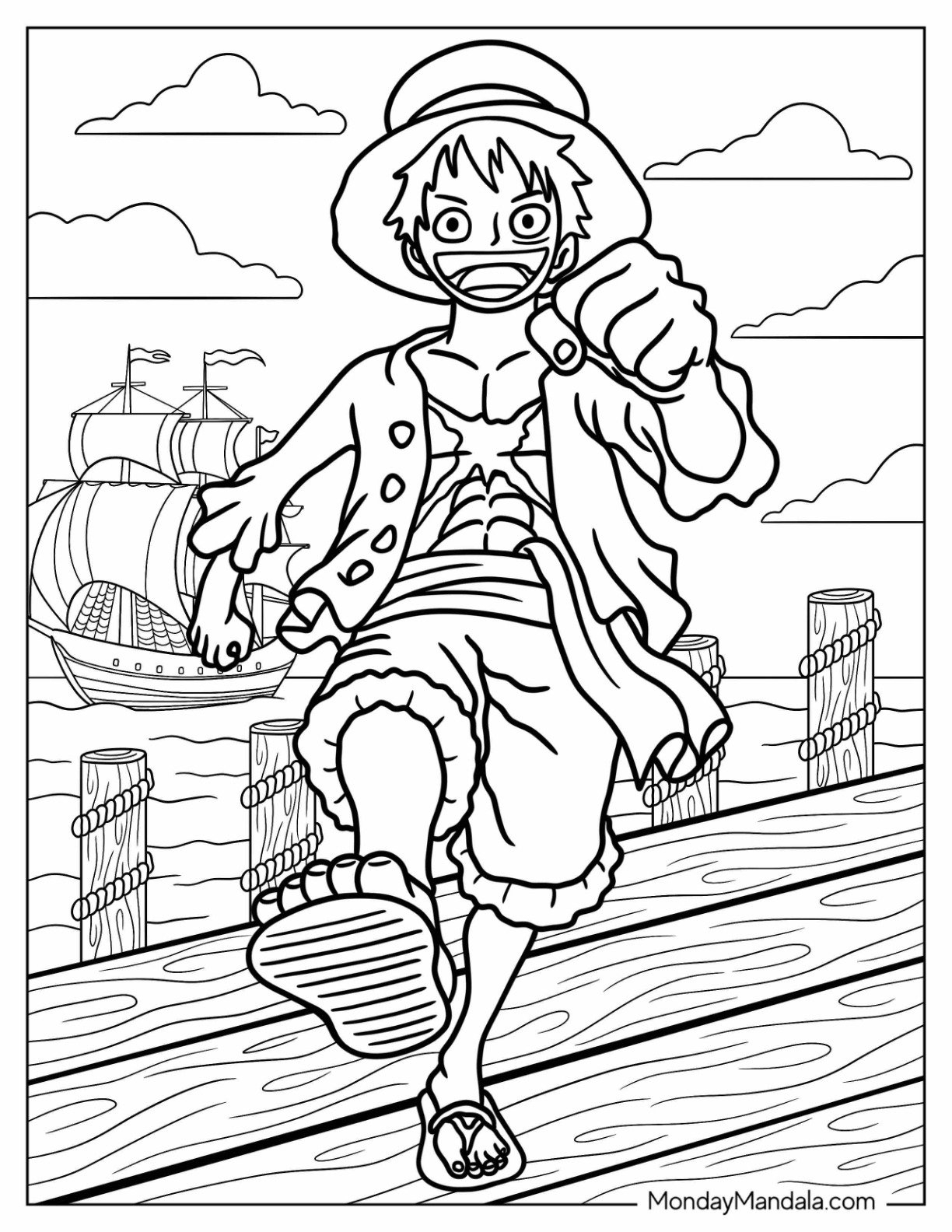 30 One Piece Coloring Pages Free PDF Printables