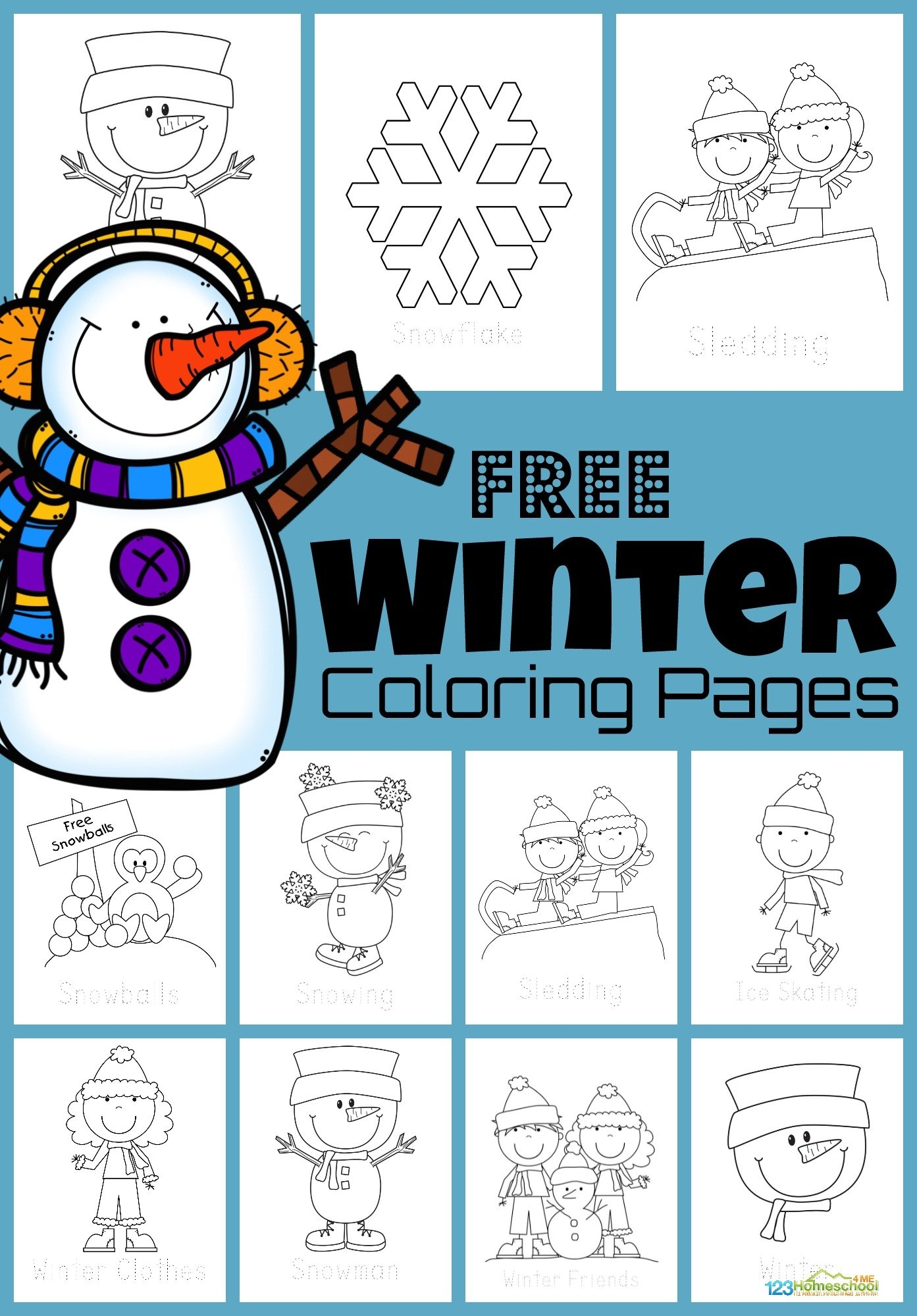 Winter Coloring Pages Pdf