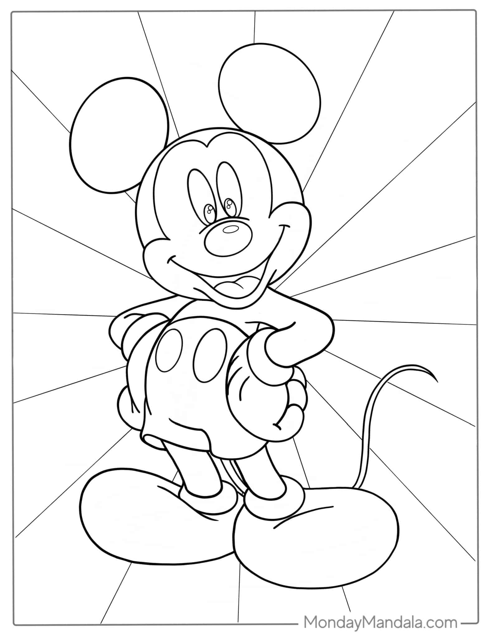 Coloring Page Mickey Mouse